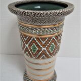 Jacques Breugnot enamelled ceramic vase 60s