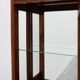 French Art Deco Oak Cabinet with Beveled Leaded Glass, ca. 1920