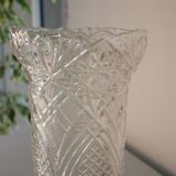Glass vase, chiseled pattern