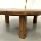 Circular oak coffee table, circa 1950