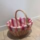 Vintage rattan wicker basket