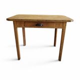Antique wooden farmhouse table with drawer – 19th / early 20th century