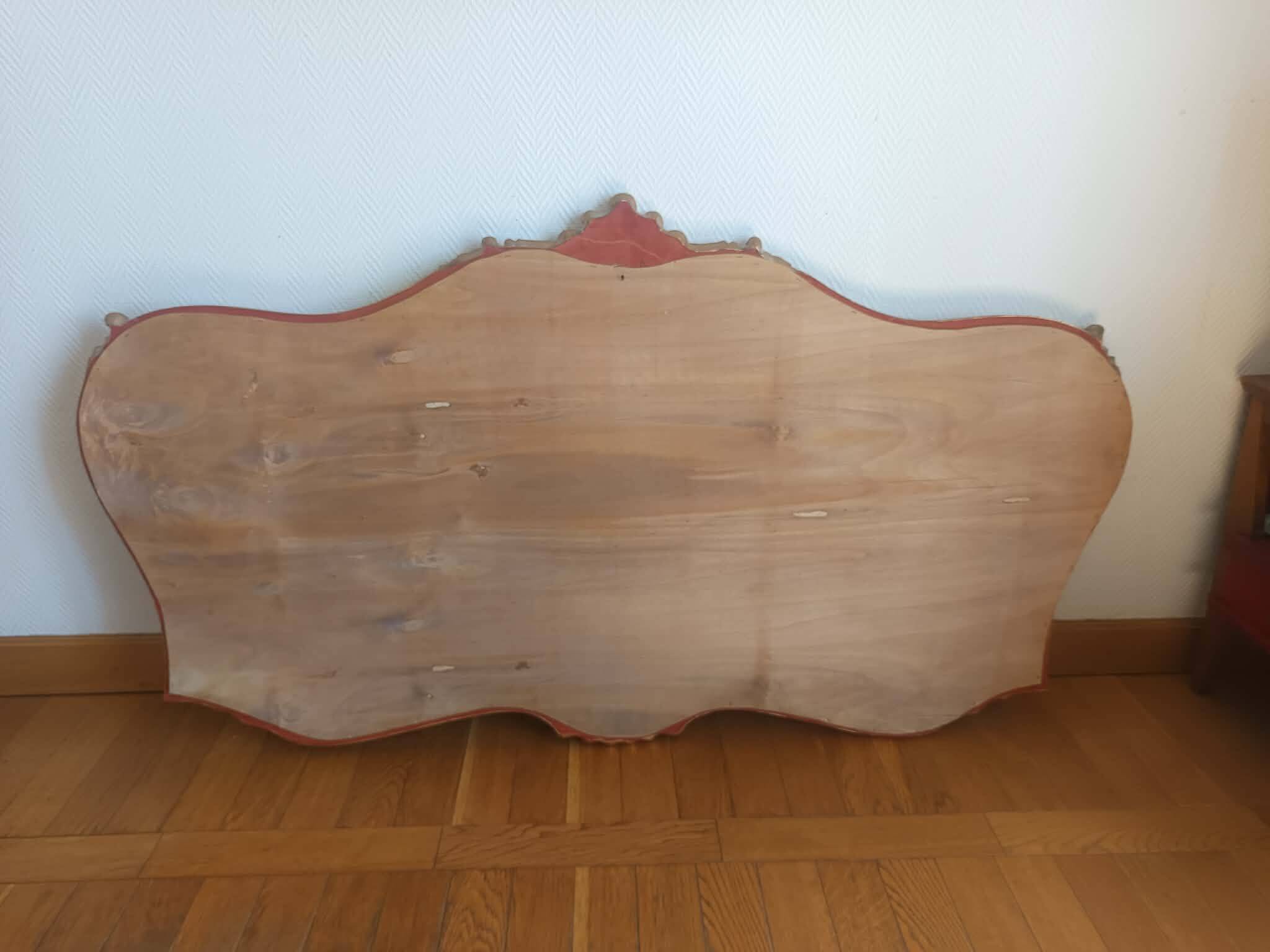 Grand miroir bois doré style Louis XV 166cm