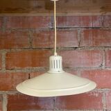 Antique Kitchen Pendant Light White Lacquered Metal 70s Vintage