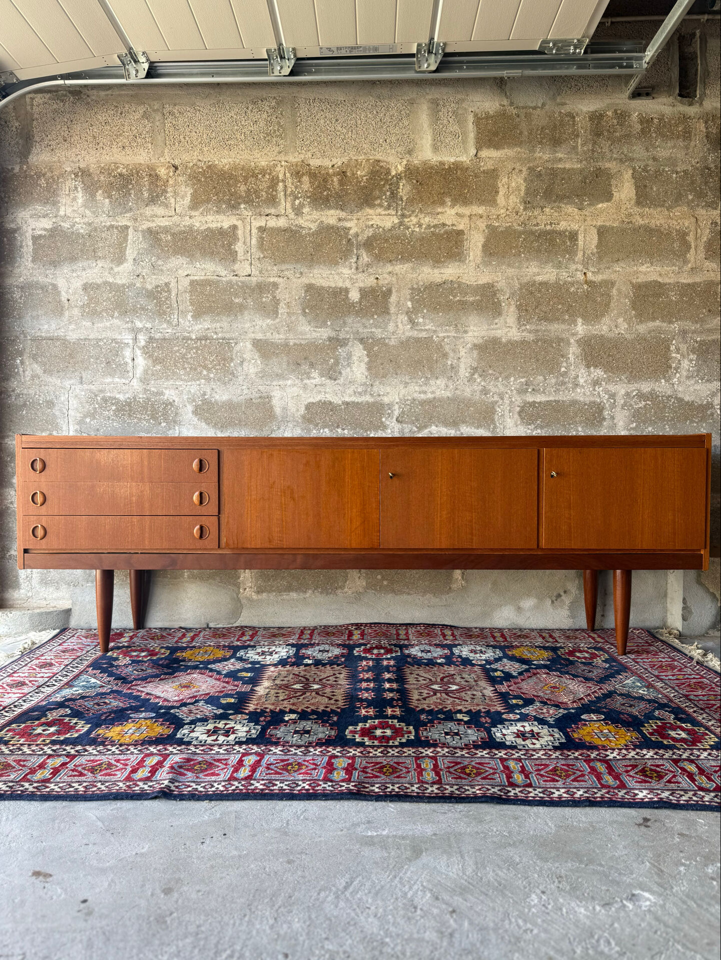 Vintage Scandinavian teak sideboard, 1960.