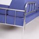 Bauhaus Blue Chrome Sofa, Czechia, 1930s