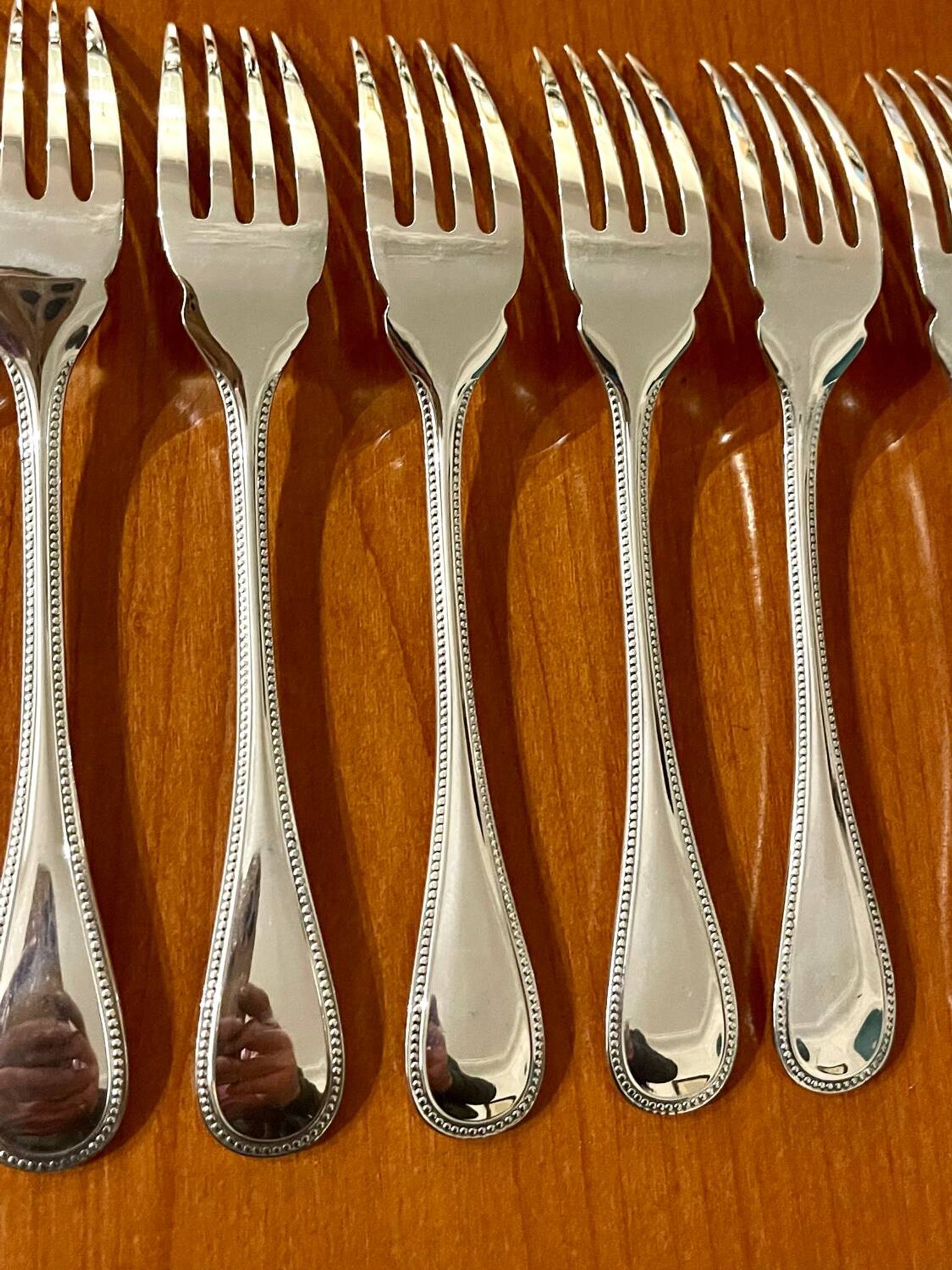 Christofle Perles 12-piece fish cutlery set, excellent condition