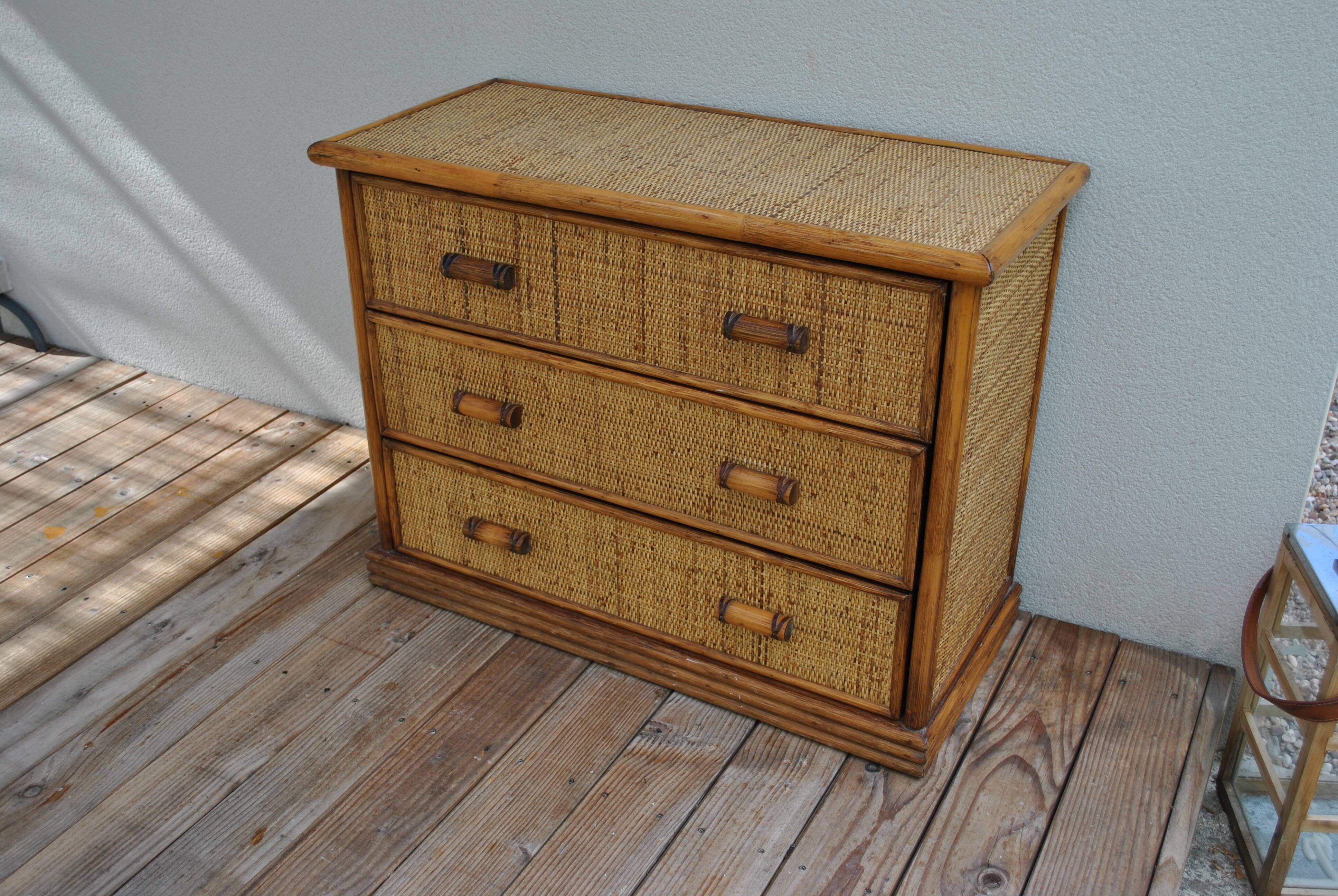 Rattan dresser 1970