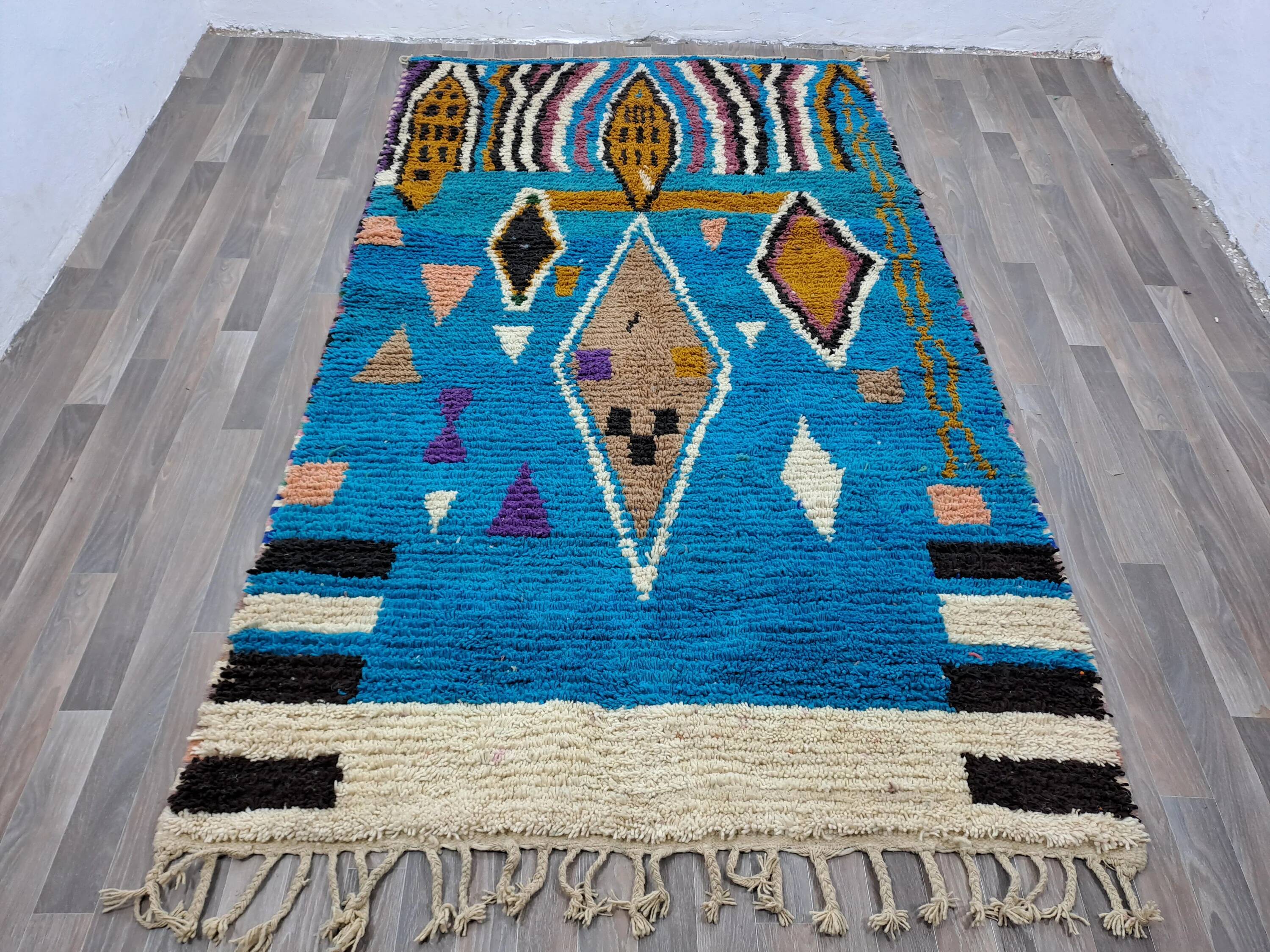 Traditional Moroccan rug, pure wool, 3x2 m.