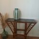 Vintage rattan console