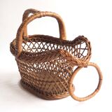 Rattan bottle holder