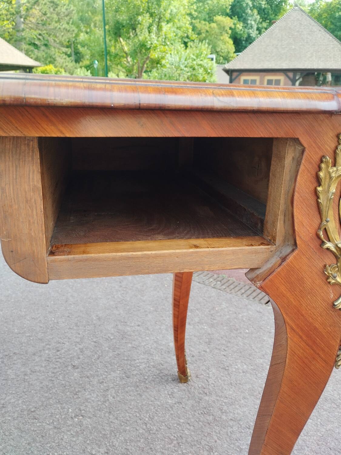 antique Louis XV style marquetry desk