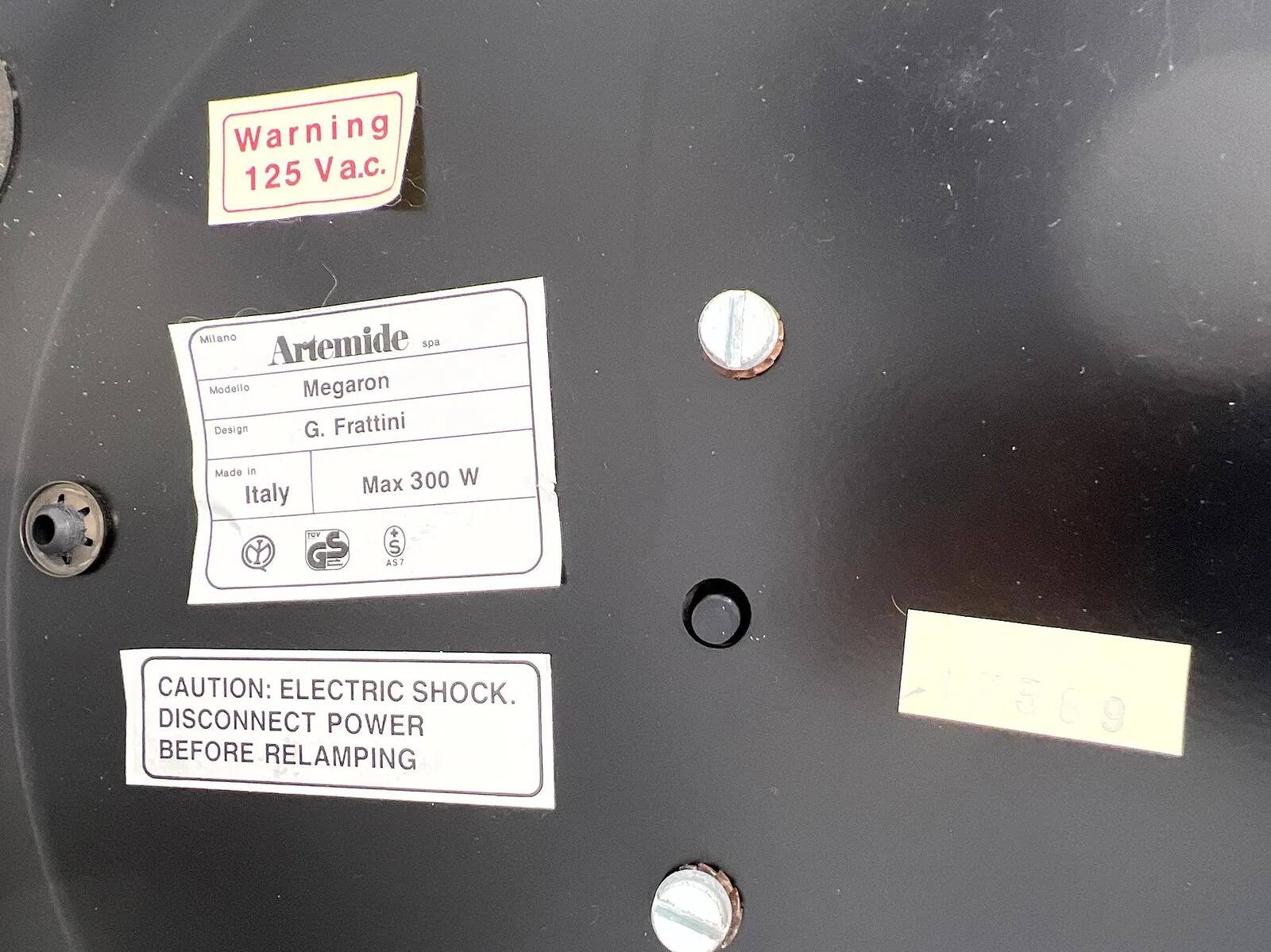 Megaron floor lamp by G. Frattini for Artemide, 1970s