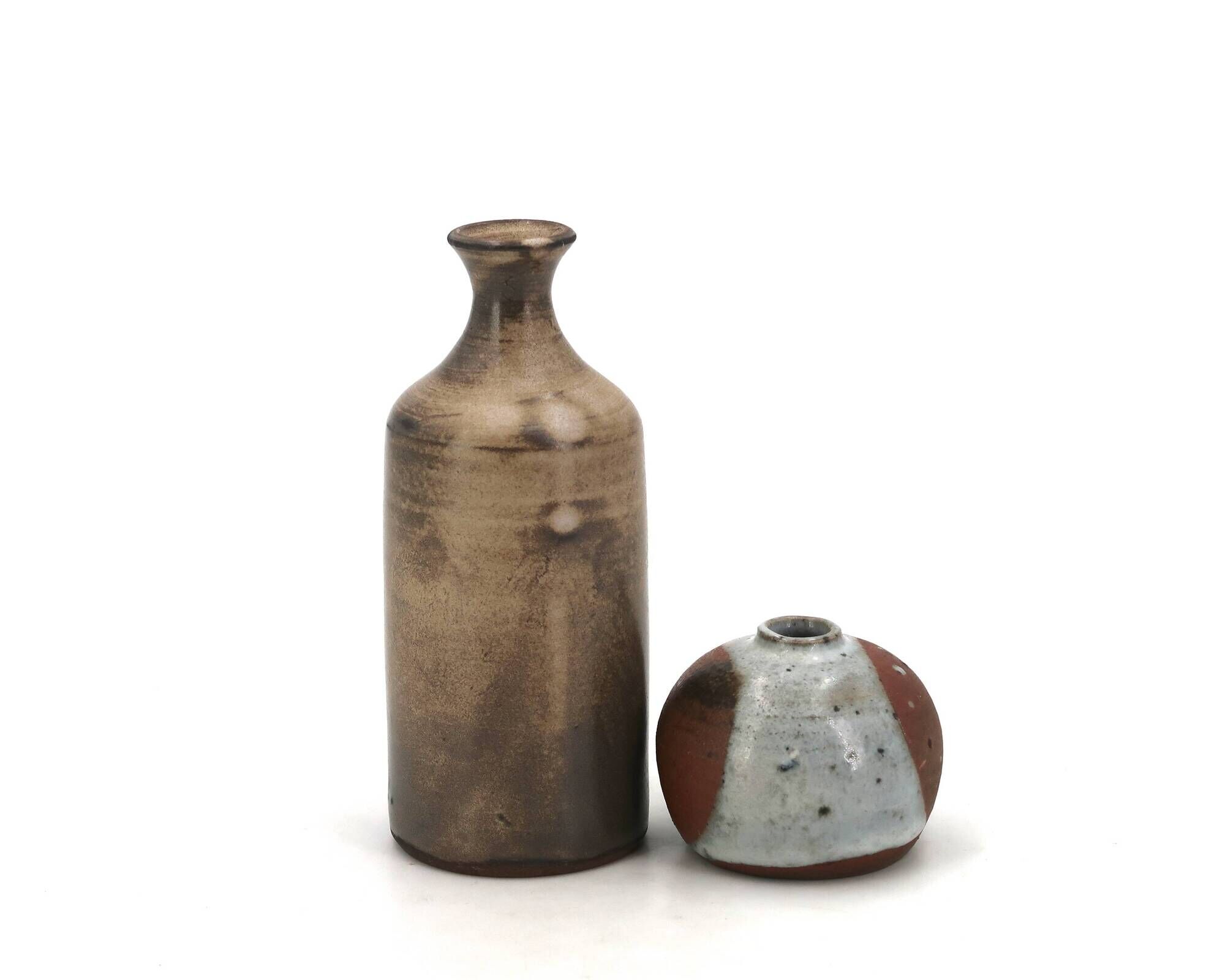 Deux petits vases en grès céramiques, années 70