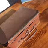 Set of 3 old cardboard suitcases