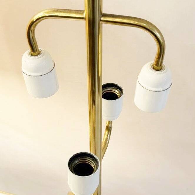 2 brass lamps, circa 1970