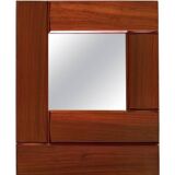 Luciano Frigerio, mod. Tartaro solid padouk mirror, Frigerio di Desio 1970s