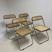 4 chaises Plia par Giancarlo Piretti