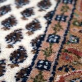 Tapis vintage indien Seraband fait main en laine – 56 x 89 cm – Années 1970