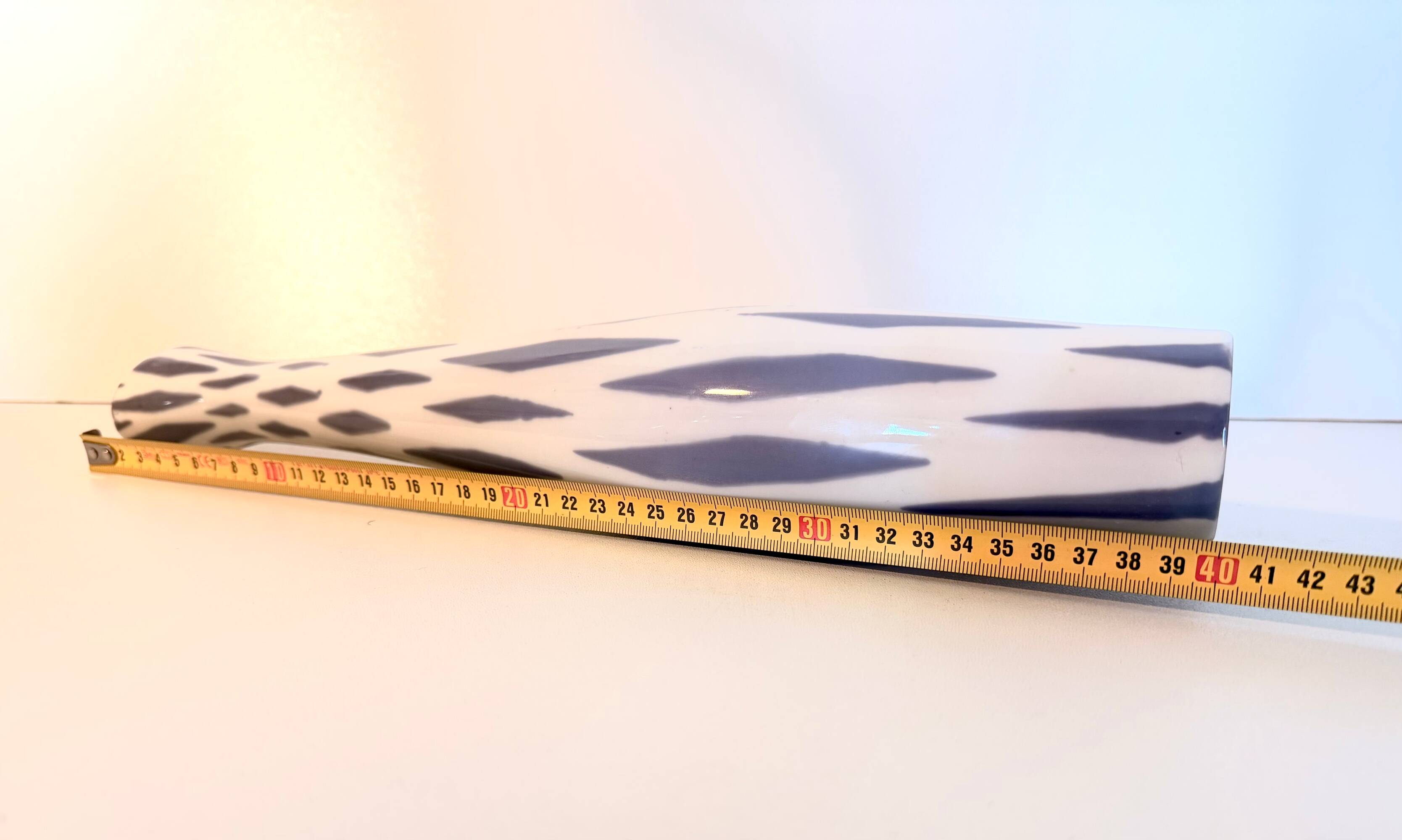 White and Blue Porcelain Vase by Jindřich Marek for Royal Dux, Czech Republ