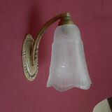 Art deco period wall lamp, tulip signed maynadier