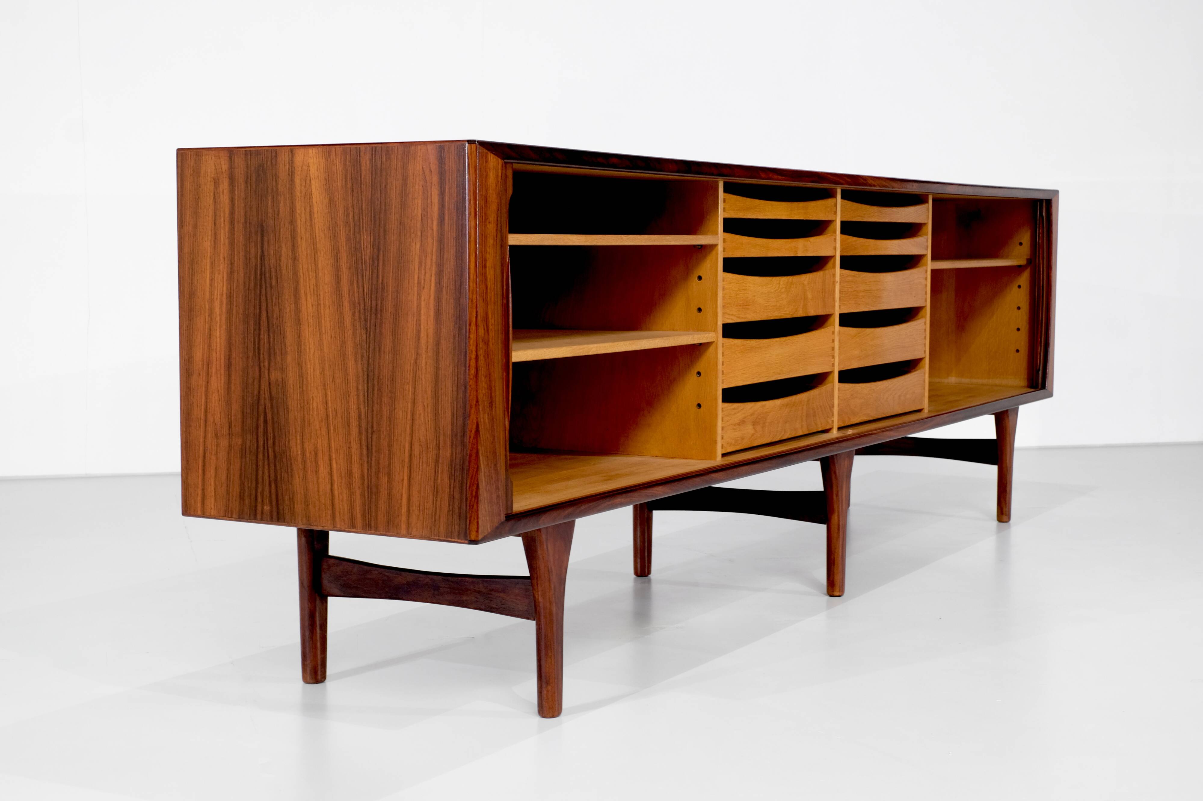 Enfilade designed by Henning Kjaernulf for Bruno Hansen, Denmark 1960s.