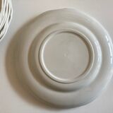 Set 10 plates with godrons in English iron earth 1950