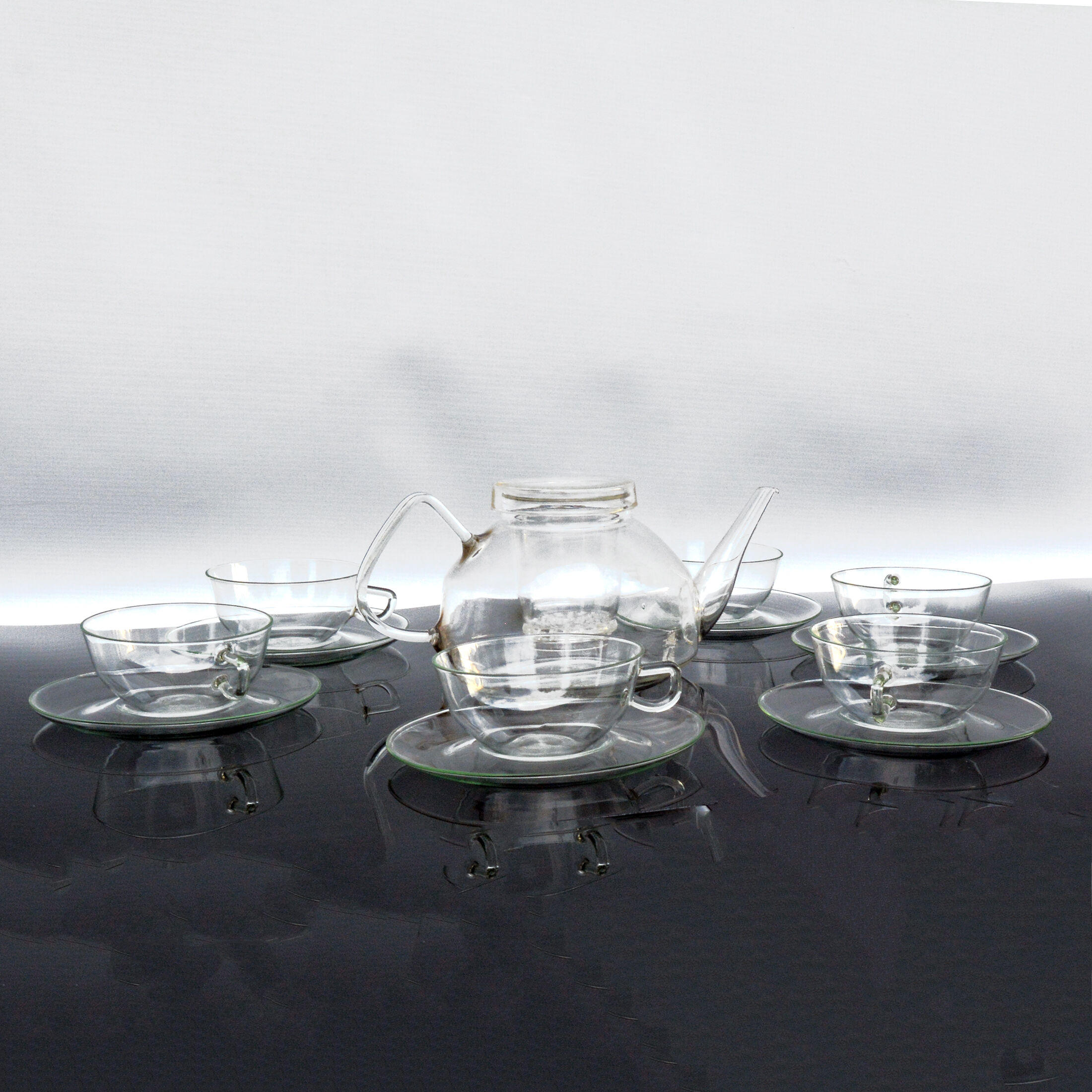 Coffee service by w. wagenfeld, jena glas, germany, 1970s