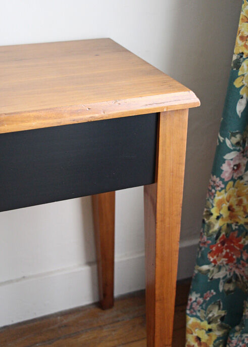 Console black and wood