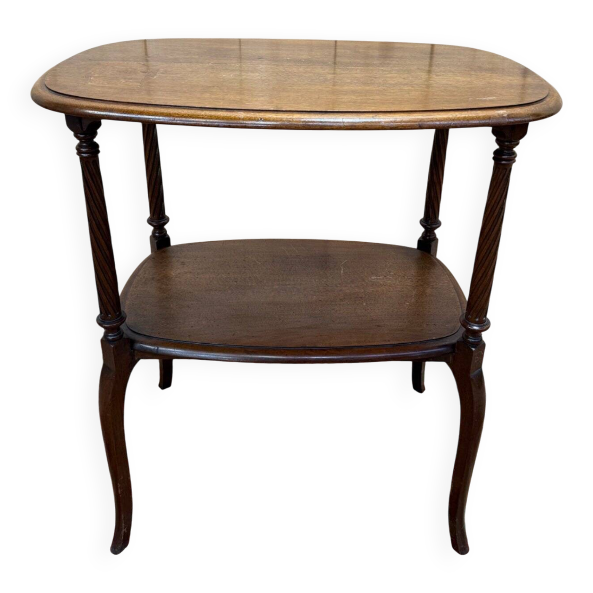 Tea table - Two-tiered mahogany coffee table