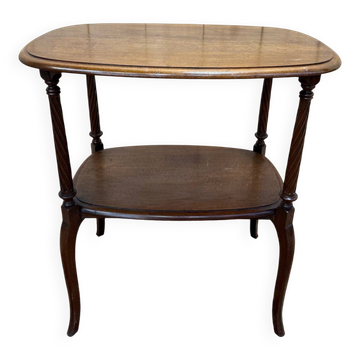 Table à thé - Table de salon à deux plateaux en acajou