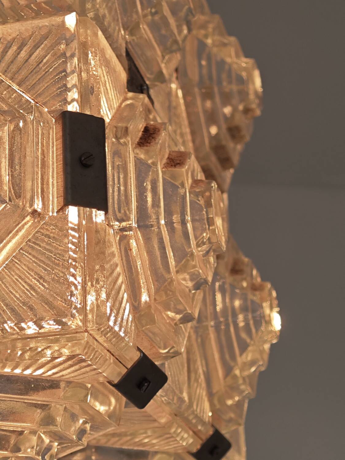 Pyramid chandelier by Jaroslav Bejvl for Preciosa, Kamenicky Senov 1967