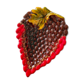 Plat en barbotine de forme grappe de raisins