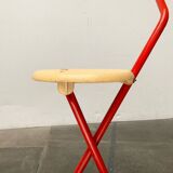 Postmodern Italian folding stool Ulisse by Ivan Loss for Sandrigarden, 1980s.