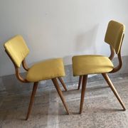 Chaises de salle à manger danoises en teck jaune