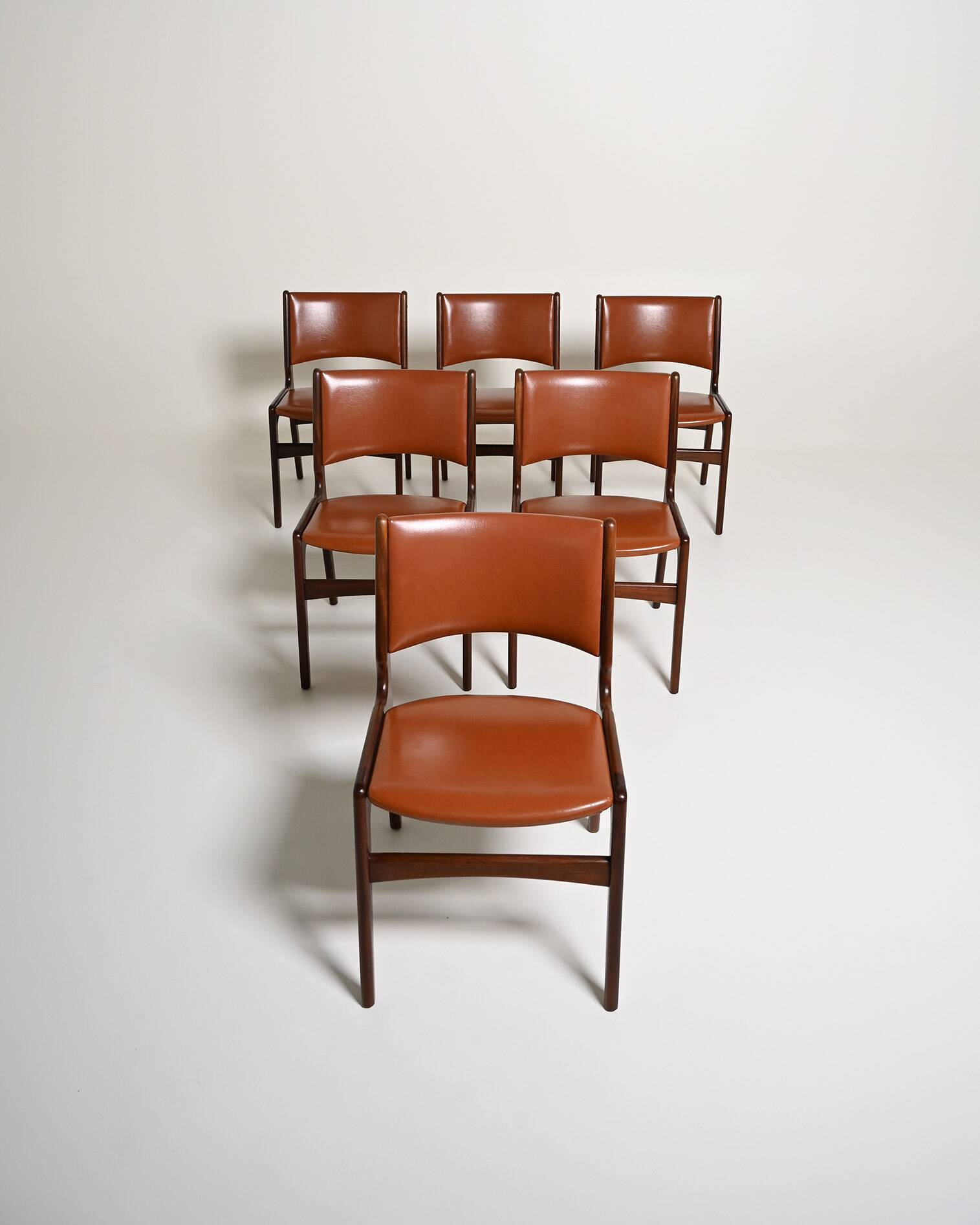 Set of six "Model 89" chairs by Erik Buch for Danish Anderstrup Møbelfabrik
