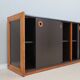 Vintage postmodern laminate and wood sideboard 1970s