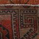 Tapis persan vintage rouge et noir 3x9, 103x287 cm
