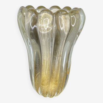 Vase Murano paillons d’or