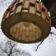 Jute and vintage wood pendant lamp