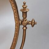 Brass table makeup mirror