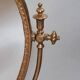 Brass table makeup mirror