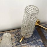 Paire d’appliques doubles dorées