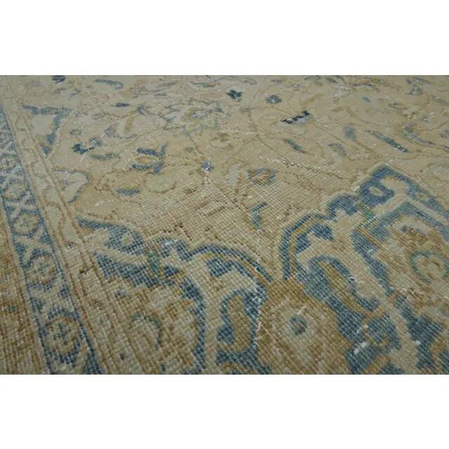 1970s Vintage Persian Handmade Wool Cotton Orange Area Rug 293x382