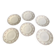 6 Paris porcelain plates, "A la Reine" model, 1890, Damon