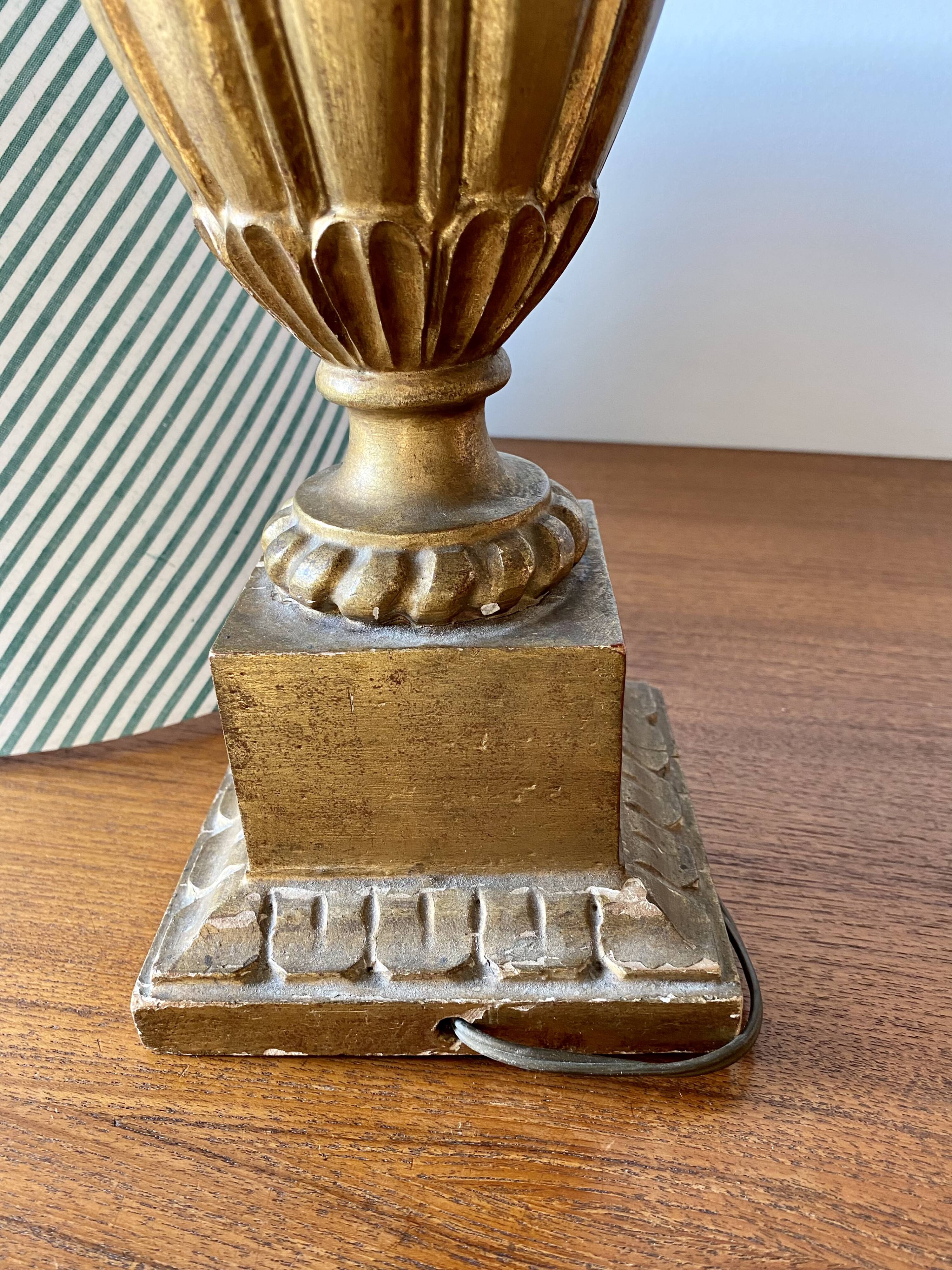 Gilded wooden lamp