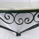 Marble wall console wrought iron structure