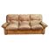 1970s Arcon Italia Cognac Buffalo Leather Three-Seat Sofa