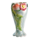 Large antique St Clément vase in barbotine Anemones hand painted