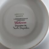 Cup and saucer in Limoges porcelain by Bernardaud Catherine.